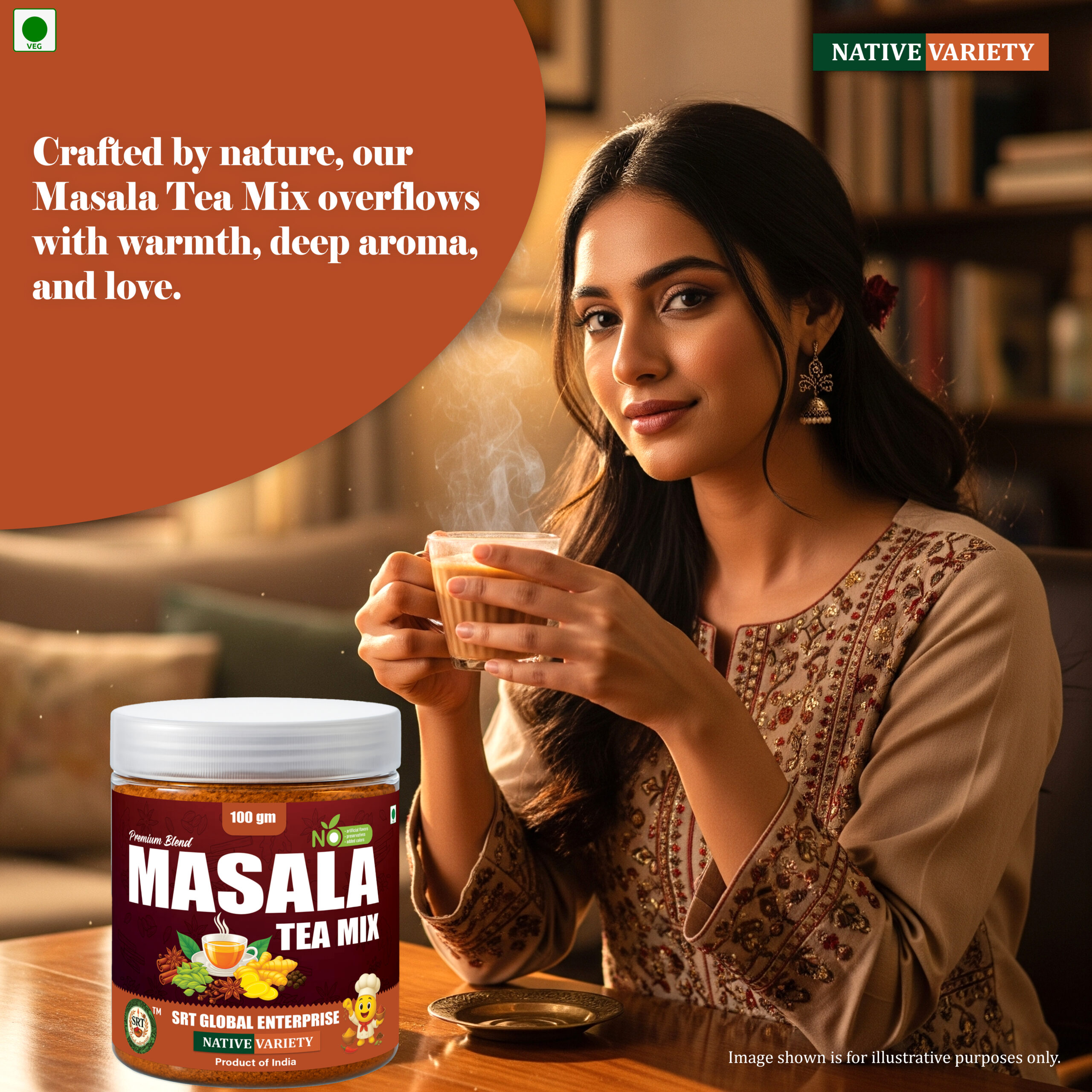masala tea mix 100g pet jar